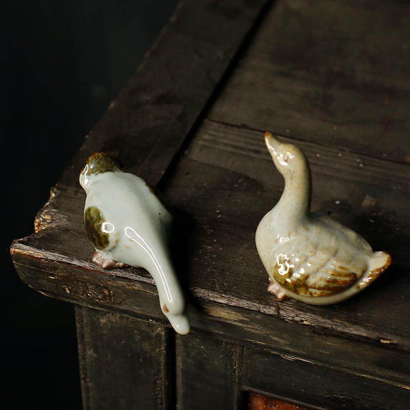 陶瓷小鸭子鱼缸装饰品动物摆件花园庭院盆栽假山造景微景观茶桌池,淘宝优惠券,粉丝福利购,淘宝优惠卷