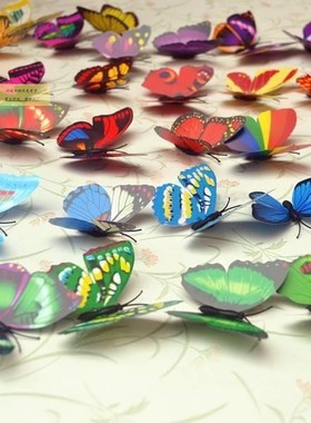 新款上新真蜻蜓塑料假蜻蜓蝴蝶带别针窗帘装饰拍照小饰品3d