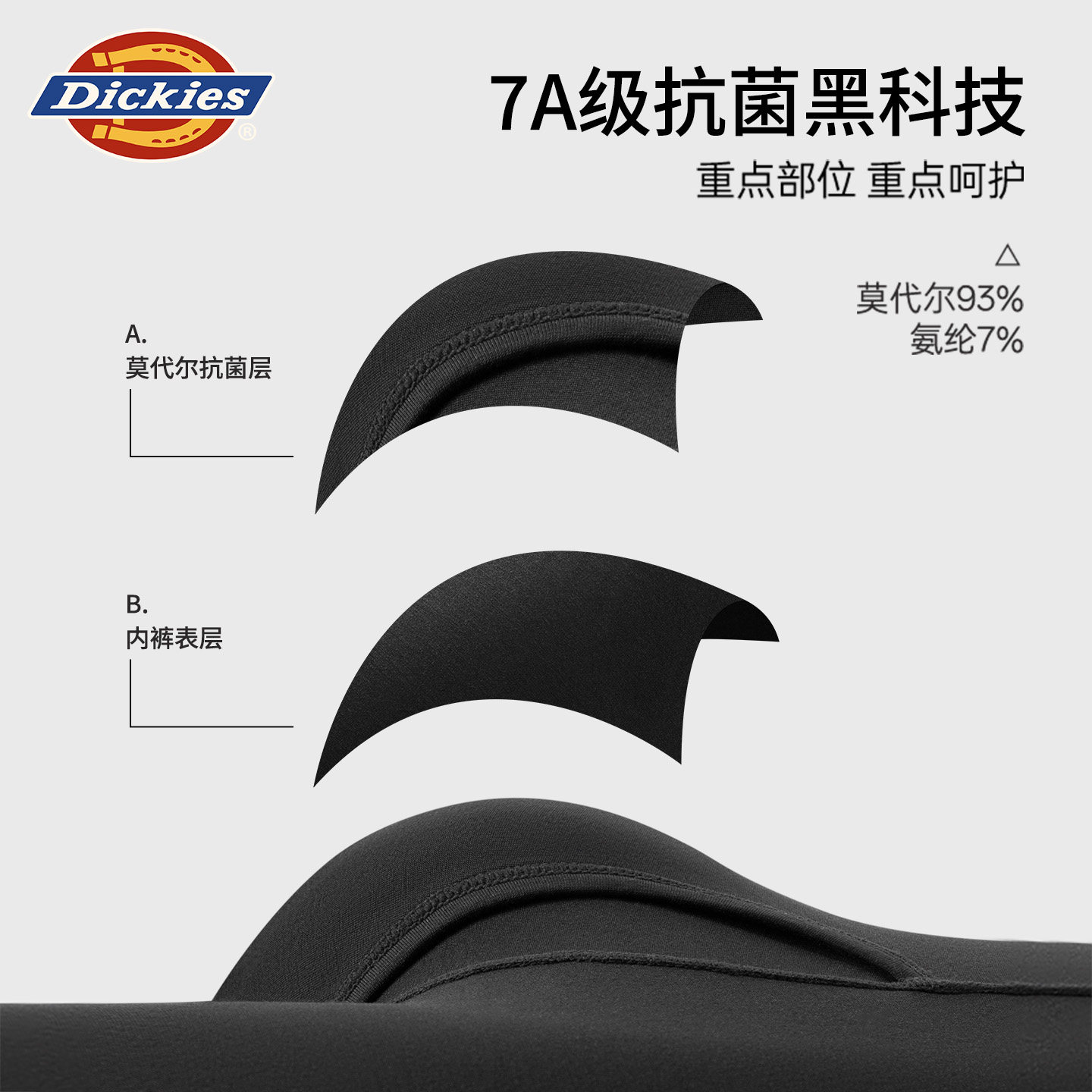 Dickies男士内裤2026马年莫代尔透气男生四角裤运动短裤平角裤冬,淘宝优惠券,粉丝福利购,淘宝优惠卷