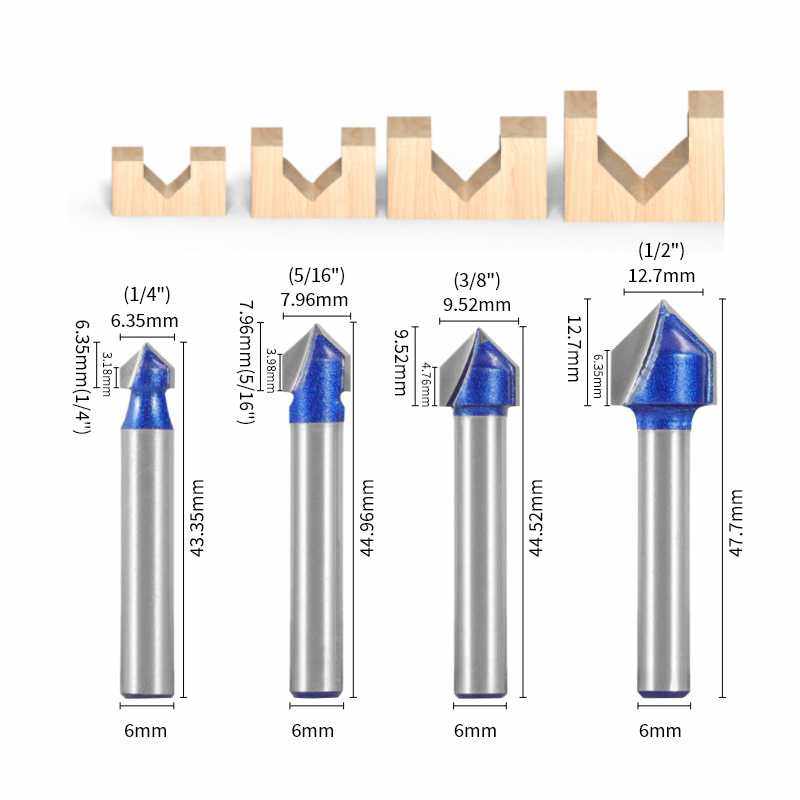 V型刀专业级1/4柄修边机刀头铝塑板开槽集成墙面折边木工铣刀,淘宝优惠券,粉丝福利购,淘宝优惠卷
