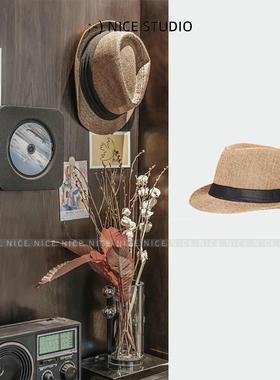 NICE【男士帽子】样板房衣帽间礼帽商务简约男衣柜饰品软装摆件