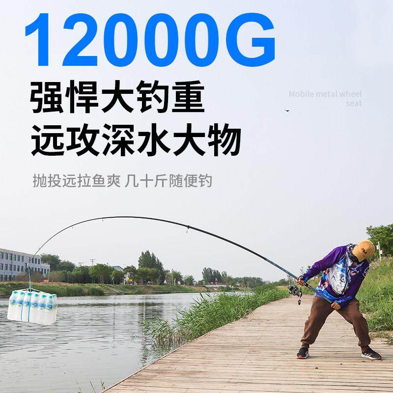 狼王鬼彻远投竿碳素超硬海竿套装海钓鱼竿抛竿锚杆长节海杆抛竿,淘宝优惠券,粉丝福利购,淘宝优惠卷
