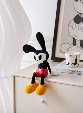 兔子坐姿装饰客厅电视柜高端门厅办公室桌面骷髅软装饰