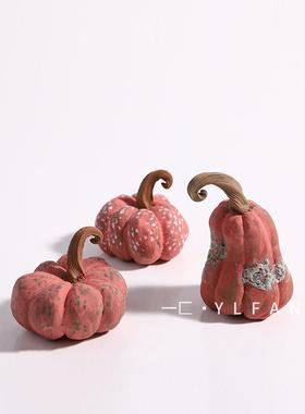 一匚创意艺术手工小南瓜陶瓷摆饰客饭厅床头柜样板间书房桌面摆件