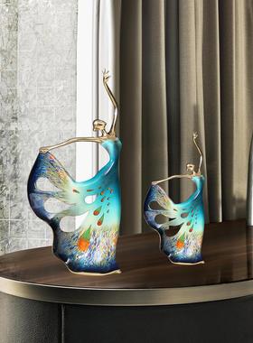 纯铜舞者舞蹈摆件古风女孩客厅玄关装饰品轻奢高档工艺品结婚礼物