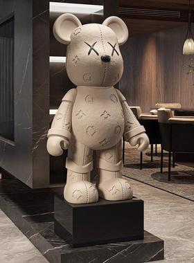 暴力熊落地式装饰品大型大型客厅电视柜旁边的家装高端娃娃乔迁礼