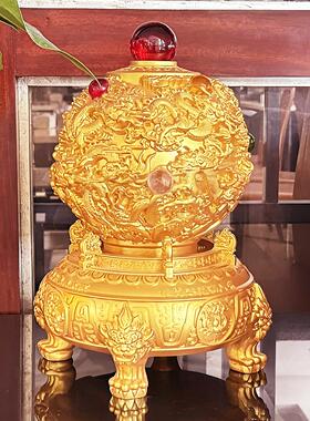九转干坤鼎摆件聚宝盆店铺办公室家居聚财风水龙珠鼎招财开业礼品
