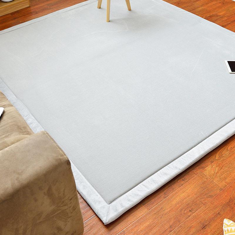 Thickened anti-slip tatami carpet insulation crawl mat living room bedroom bay window floor mat coral velvet memory foam mat