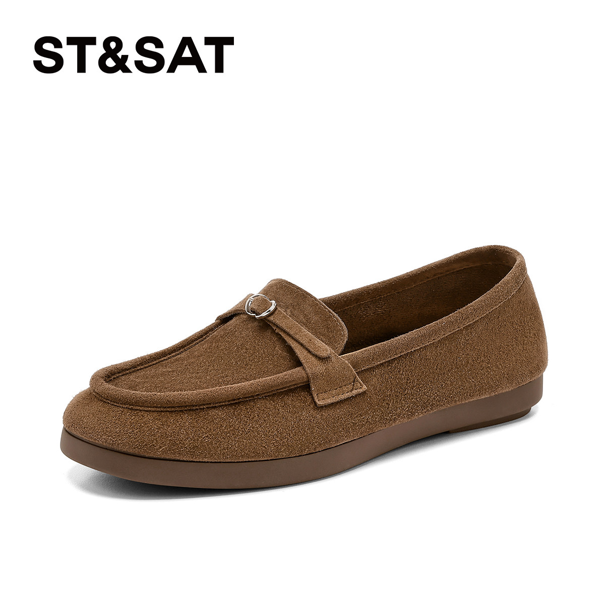 星期六简约一脚蹬乐福鞋女2026春新款平底软底舒适豆豆鞋休闲单鞋,淘宝优惠券,粉丝福利购,淘宝优惠卷