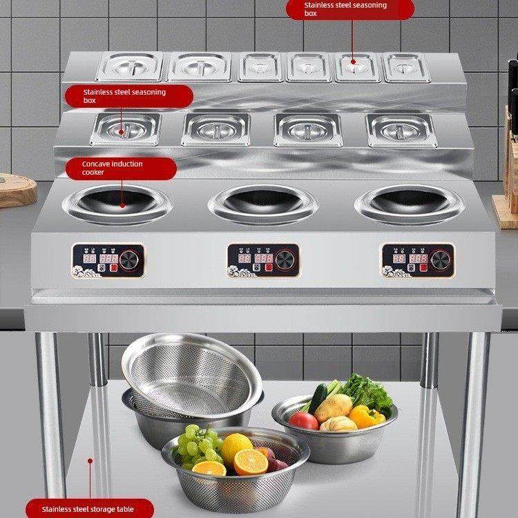 商用电磁炉三头三眼炒灶小锅现炒小炒灶七碗香香八爷辣椒炒肉炒灶,淘宝优惠券,粉丝福利购,淘宝优惠卷