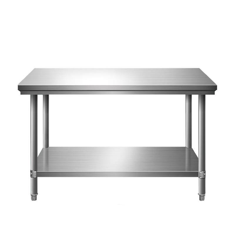 304不锈钢加厚工作台双三层饭店厨房圆角操作台打包切菜桌子定做,淘宝优惠券,粉丝福利购,淘宝优惠卷