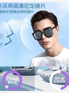 海贝熊折叠防晒眼镜太阳眼镜男女抗UV太阳眼镜官方正品非偏光可折