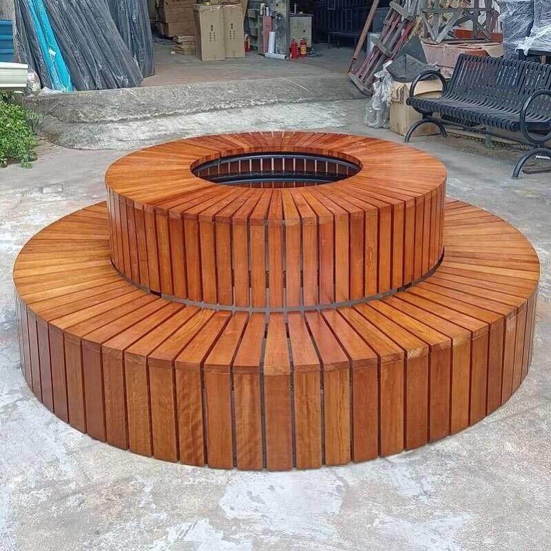 圆形树池凳社区广场户外庭院休闲座椅定制防腐木环绕树椅户外公园,淘宝优惠券,粉丝福利购,淘宝优惠卷