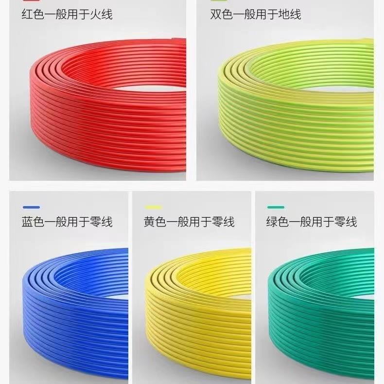 国标纯铜电线BV4平方纯铜芯线2.5家装1.5 6 10 阻燃家用单芯电线 - 图1
