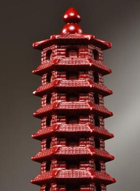 红木雕刻13层文昌塔装饰品实木13层文昌塔客厅入口自习室装饰礼品