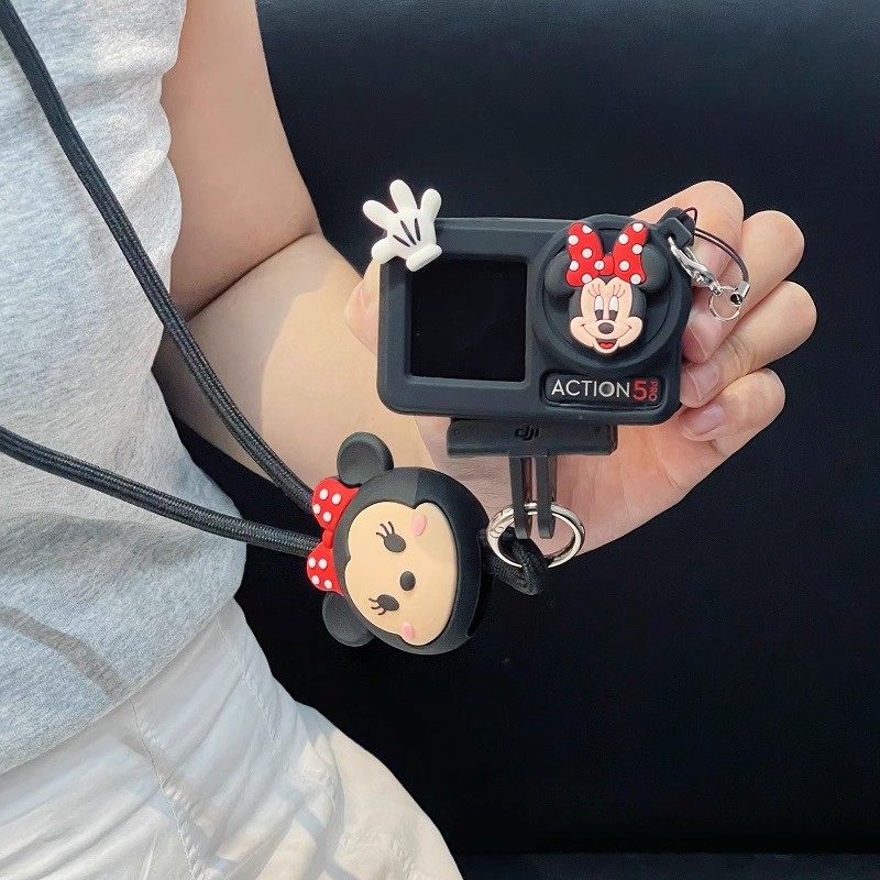 卡通米妮适用大疆action6/5pro/4/3运动相机保护套配件挂脖绳防摔,淘宝优惠券,粉丝福利购,淘宝优惠卷