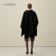 LE.SHERO原创设计宽松披肩毛呢外套双面呢美利奴超细羊毛手工大衣