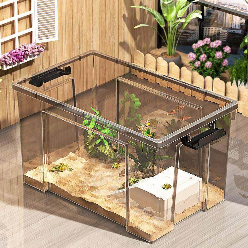 乌龟饲养缸特大号家用带晒台带爬台生态造景塑料带盖子防逃逸乌龟,淘宝优惠券,粉丝福利购,淘宝优惠卷