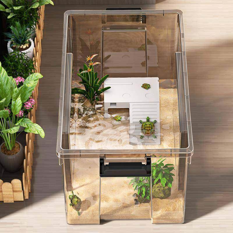 乌龟饲养缸特大号家用带晒台带爬台生态造景塑料带盖子防逃逸乌龟,淘宝优惠券,粉丝福利购,淘宝优惠卷