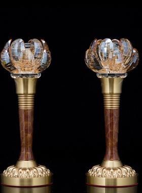 纯铜佛具用品大全供具供佛灯佛前香薰炉供水杯香筒花瓶供果盘全套