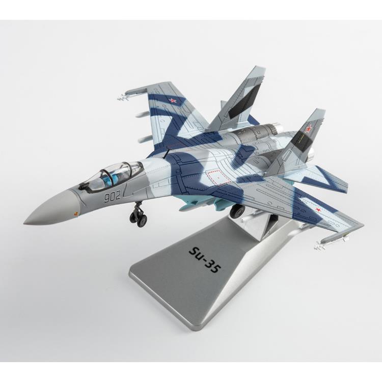 1:100 苏35模型 SU-35战斗机模型 SU35军事航模合金仿真飞机模型 - 图1