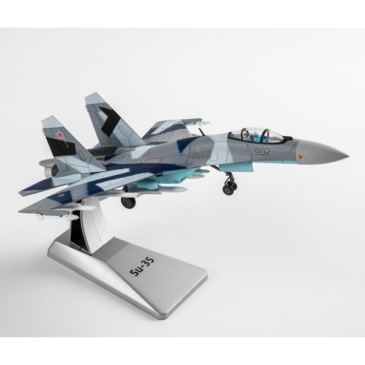 1:100 苏35模型 SU-35战斗机模型 SU35军事航模合金仿真飞机模型 - 图0