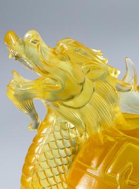 琉璃龙龟四神兽桌面八卦金钱龟工艺品家居装饰品摆件北欧轻奢玄关