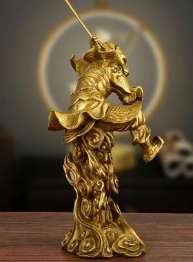 纯铜猴子摆件齐天大圣孙悟空斗战胜佛招财家居客厅店铺办公室装饰