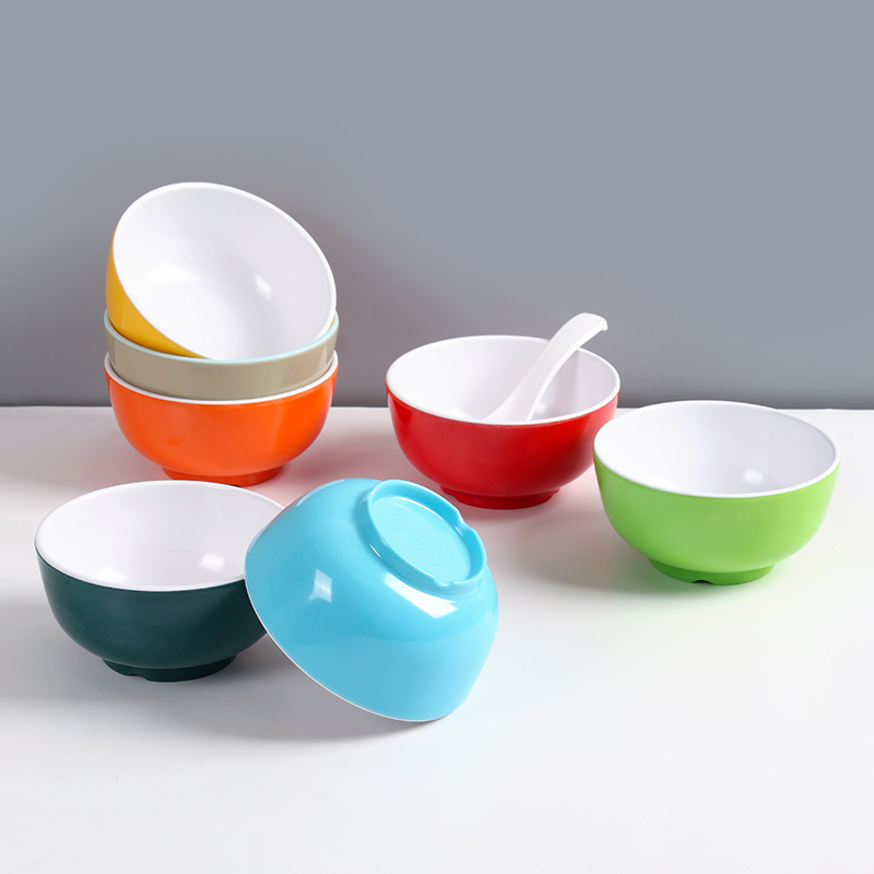密胺食品级塑料4寸小碗米饭粥专用加厚防烫耐摔商用餐饮饭店通用