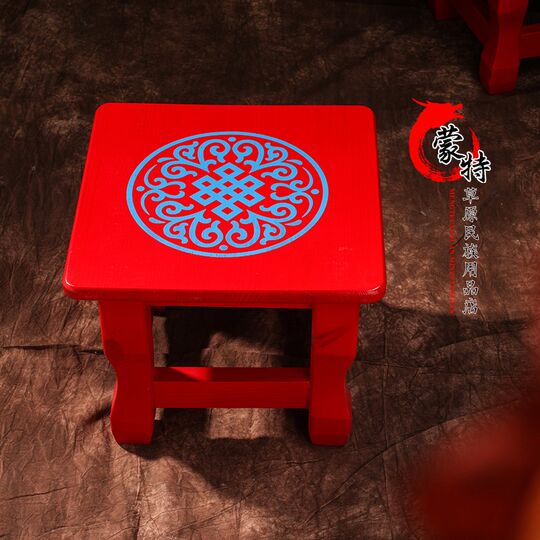 Mongolian small stools Mongolian characteristic furniture stools and floor stools Mongolian yurt furniture furnishing stools