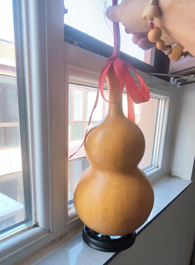 新款天然葫芦挂件家用客厅摆件真葫芦客厅玄关大号摆件带龙头