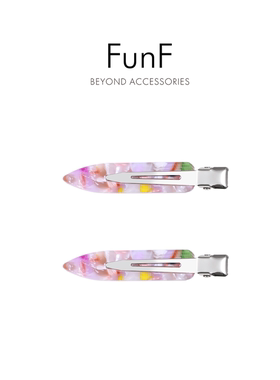 FunF/乐纷绮 万n达同款无痕边夹窄版发夹时尚百搭侧边夹刘海夹