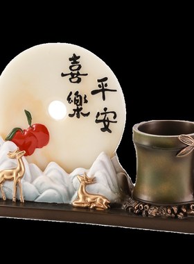 创意招财鹿流沙画沙漏摆件高档家居客厅电视柜酒柜乔迁新居装饰品