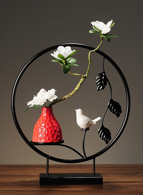 新中式禅意电视柜餐桌茶几摆件创意客厅玄关酒柜家居装饰品办公室