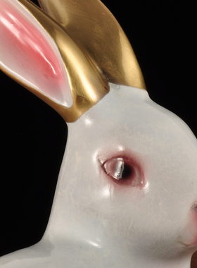 彩铜福兔摆件生肖兔中式摆设家居客厅电视柜装饰品乔迁开业礼品