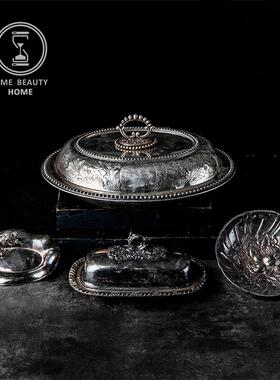 8.16 精 欧式古董复古VINTAGE 镀银摆件 摄影道具装饰软装