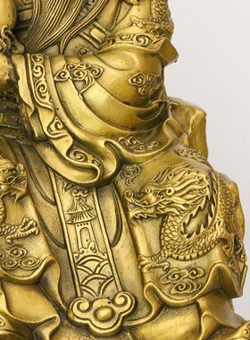 善缘堂太阳月亮星君铜像太阴娘娘像黄铜一对家用客厅桌面装饰摆件