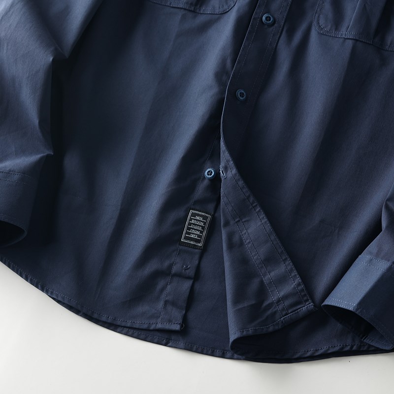 硬工装!笔挺有型!秋季男士时尚宽松纯棉翻领长袖工装衬衫衬衣 - 图2