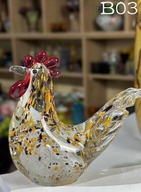 卡罗尔 B鸡合集手工琉璃创意装饰品摆件工艺品儿童送礼可爱摆件