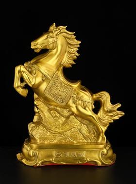 黄铜十二生肖摆件全套本命年鼠牛虎兔龙蛇马羊猴鸡狗猪工艺品大号