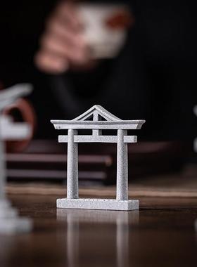 创意仿真鸟居庭院摆设假山盆栽微景观园艺沙盘鱼缸造景水族装饰品