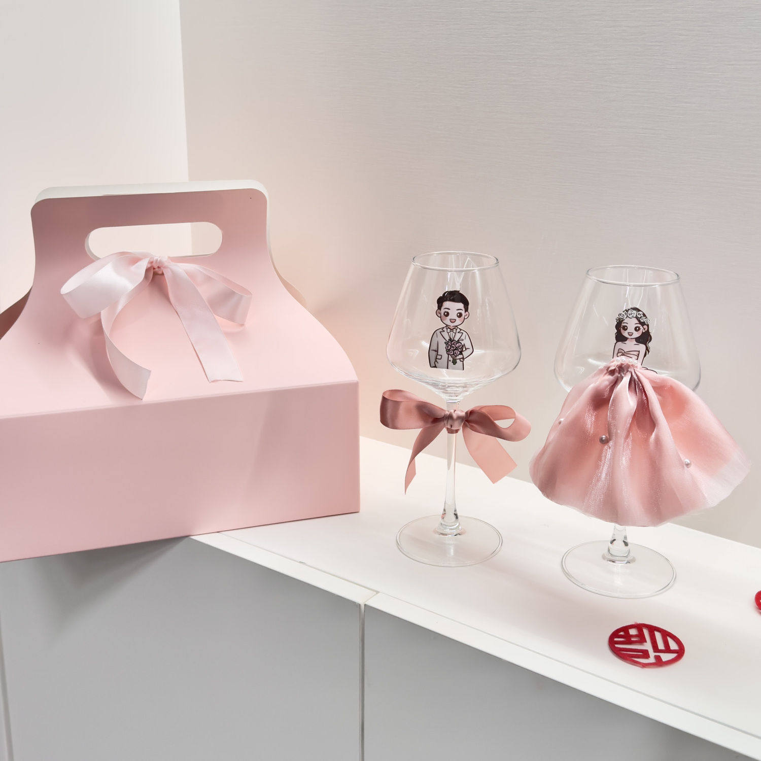 结婚敬酒杯一对婚礼订婚敬荼酒杯送礼品送新娘人新婚礼物闺蜜情侣,淘宝优惠券,粉丝福利购,淘宝优惠卷