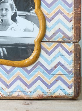 美式乡村复古7寸摆台个性创意电视柜桌面摆件/田园风相框书房装饰