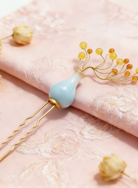新中式古风汉服花瓶发钗