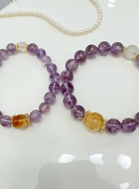 同款紫阿赛白心经紫水晶设计款手串文玩民族寺庙文创手串