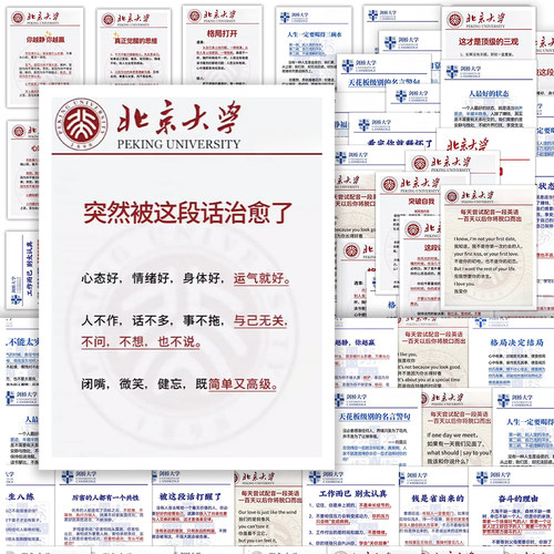 108张北大名校思维提升贴纸自律学习方法参考diy笔记本贴纸防水贴 - 图0