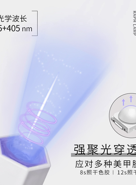 美甲手持一字灯指甲照灯可携式蓄电款光疗灯甲片烤灯速干手持光疗