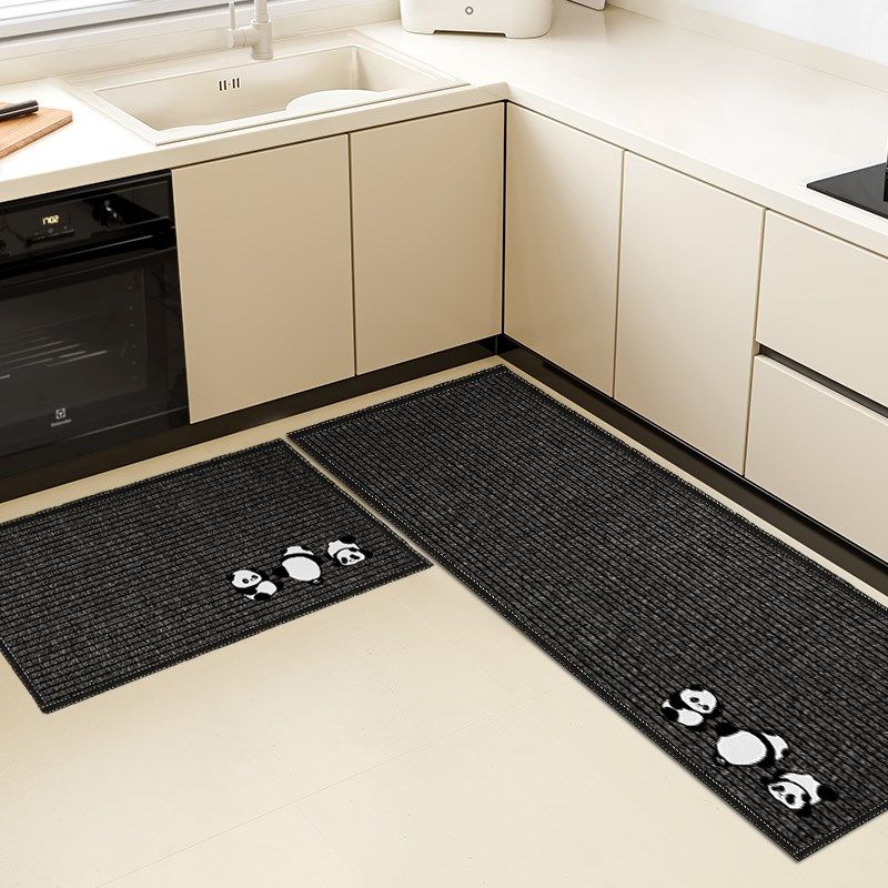 Kitchen floor mats are non-slip, oil-proof, wipeable and wash-free 2024 new style stain-resistant, waterproof and durable kitchen floor mats for home carpets