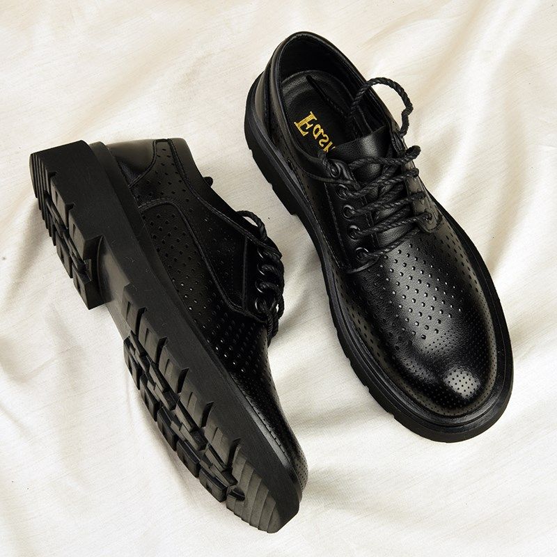 皮鞋男士夏季镂空透气薄款正装商务夏天皮凉鞋男软底大头休闲鞋子,淘宝优惠券,粉丝福利购,淘宝优惠卷