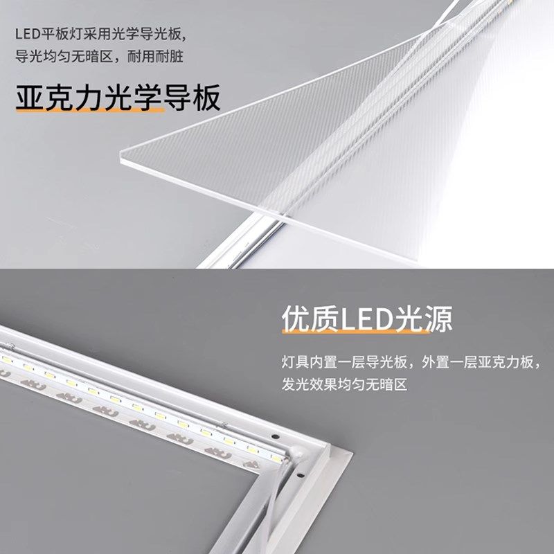 超薄嵌入式led灯 办公室会议室天花板平板灯石膏板吊顶内嵌长条灯,淘宝优惠券,粉丝福利购,淘宝优惠卷